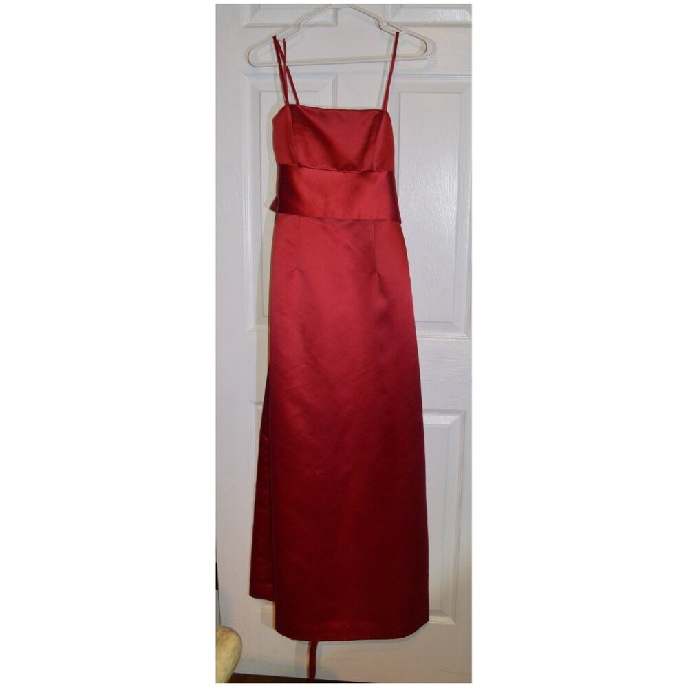 Jones New York Evening Size 4 Red Formal Party Gown Dress Spaghetti Strap